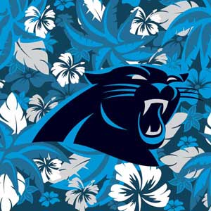 NFL Carolina Panthers Tropical Print Wii (Includes 1 Controller) Skin